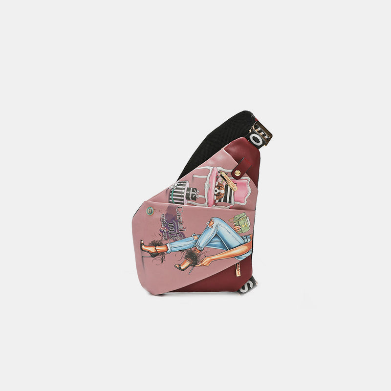 Crossbody Bags USA Vegan Leather Leopard & Lip Pattern-Others Design