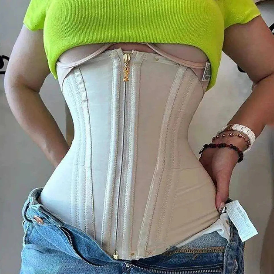 Waist Trainer Corset Tummy Control Zipper Vest Body Shaper Cincher Shapewear Slimming Belt Sports Girdle