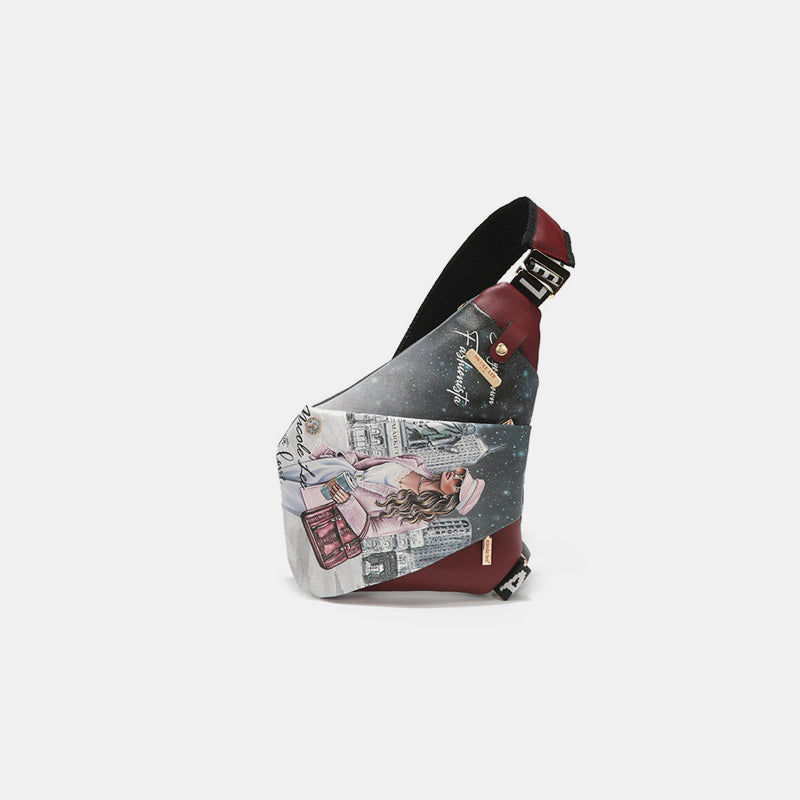 Crossbody Bags USA Vegan Leather Leopard & Lip Pattern-Others Design